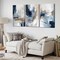 3Pcs Framed Navy Blue Wall Art Abstract Modern Brown Watercolor Canvas Posters Prints Minimalist Neutral Wall Decor Pictures